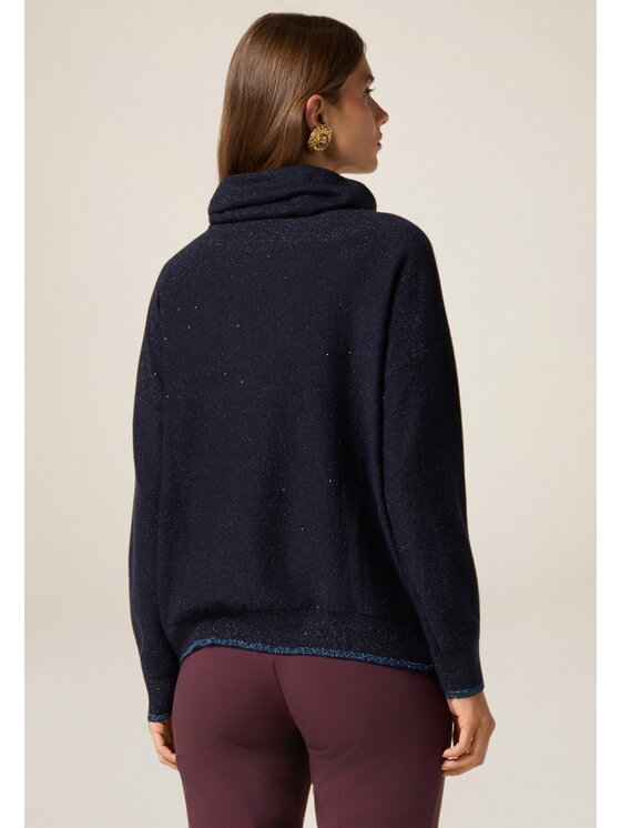 Oltre Oltre Maglione M506E001883N034 Blu Baggy Fit