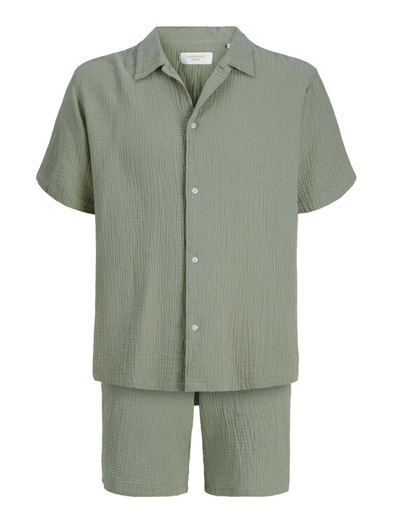 Jack & Jones Jack & Jones Completo camicia e pantaloncini Nantucket 12302220 Verde Relaxed Fit