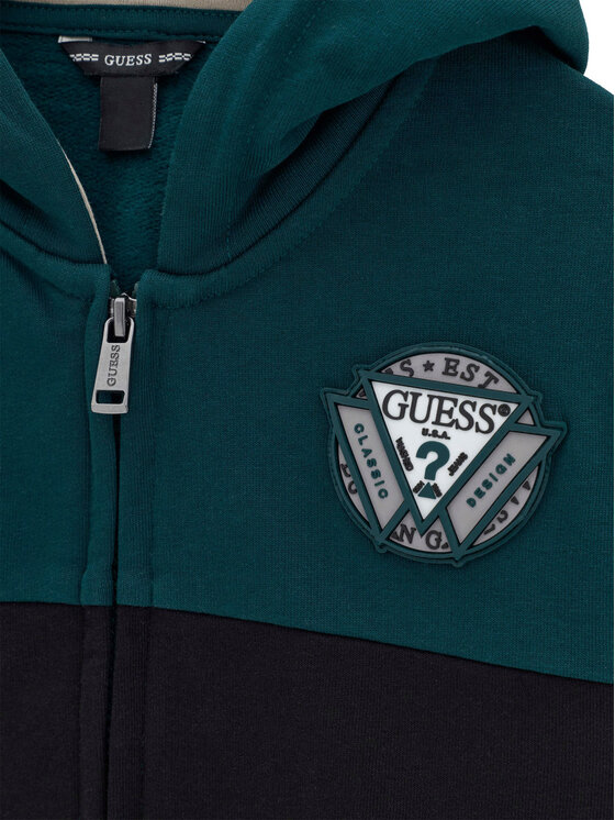 Guess Guess Μπλούζα L6BQ01 K5916 Σκούρο πράσινο Regular Fit