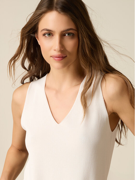 Oltre Oltre Maglione M527J005299N011 Bianco Slim Fit