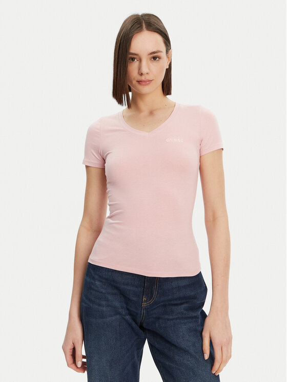 Guess Guess T-shirt O5RI02 KBBU1 Ružičasta Regular Fit