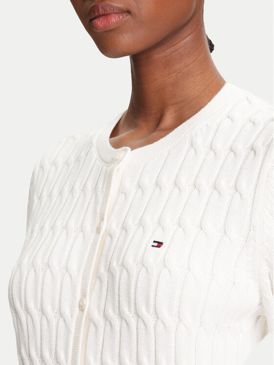 Tommy Hilfiger Tommy Hilfiger Ζακέτα WW0WW46514 Εκρού Regular Fit
