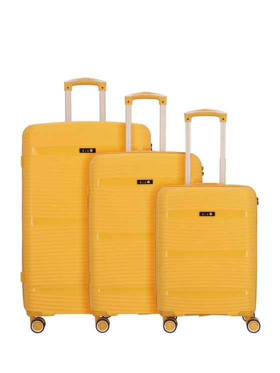 D&N D&N Komplet walizek 302608 Żółty