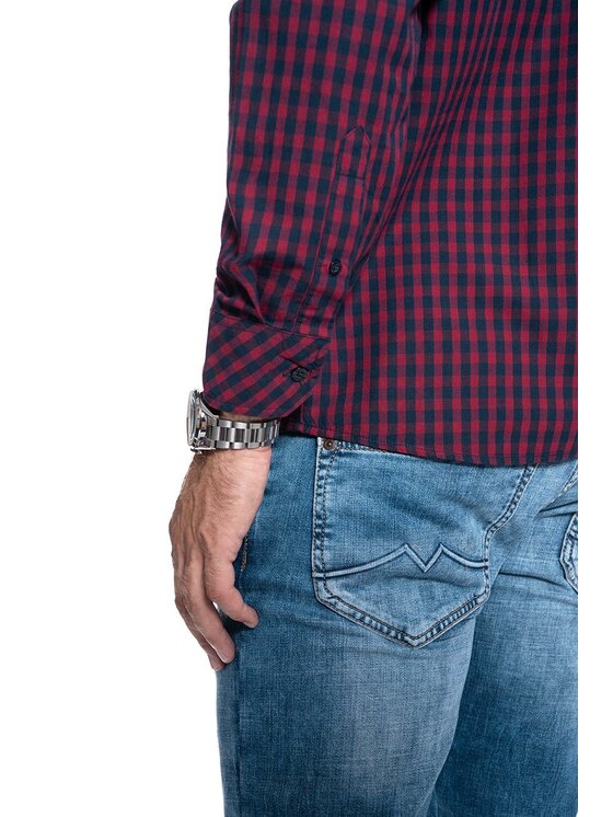 Mustang Mustang Camicia CLEMENS VICHY CHECK Blu Regular Fit