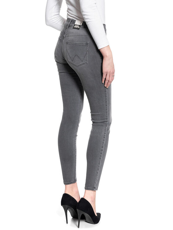 Wrangler Wrangler Jeansy SKINNY Szary Skinny Fit