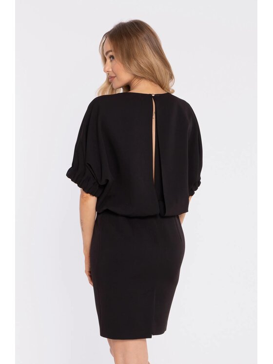 Made of Emotion Made of Emotion Sukienka koktajlowa M904 Czarny Oversize