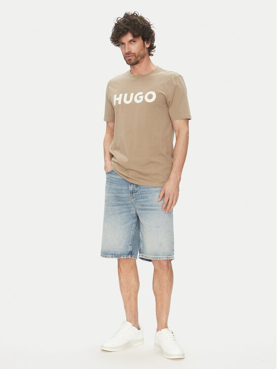HUGO HUGO T-särk Dulivio 50467556 Beež Regular Fit