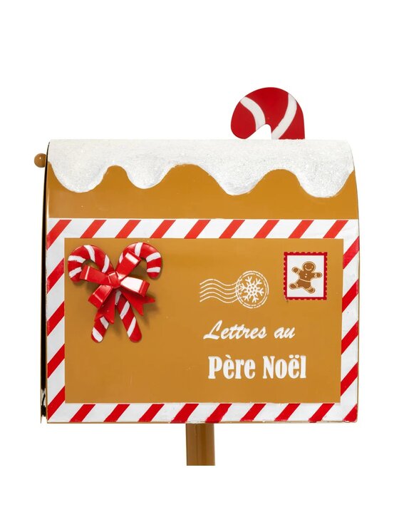 MIAhome MIAhome Skrzynka na listy świąteczna Gingerbread 32x16,5x12,5 cm Brązowy