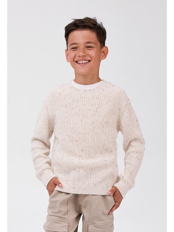 minoti minoti Sweter 33KNIT272 Kremowy Regular Fit