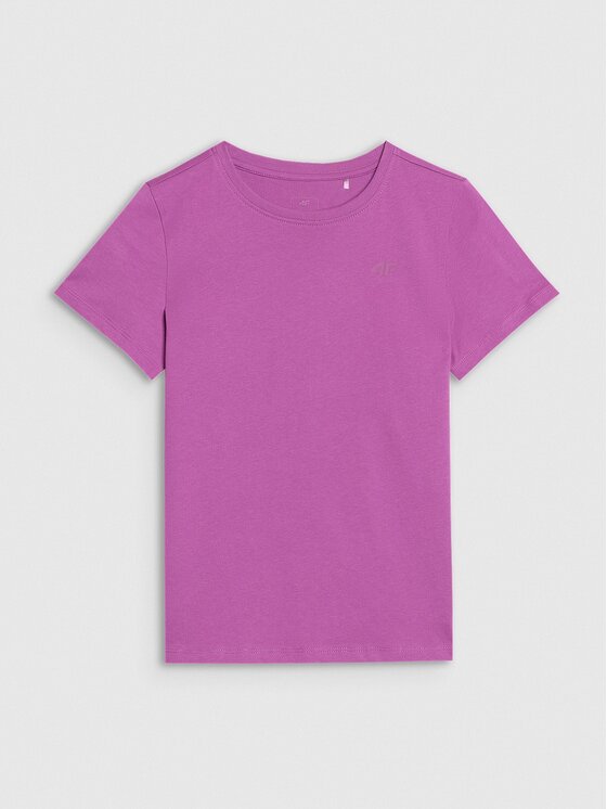4F 4F T-Shirt 4FJWSS25TTSHF2177-50S Fioletowy Regular Fit