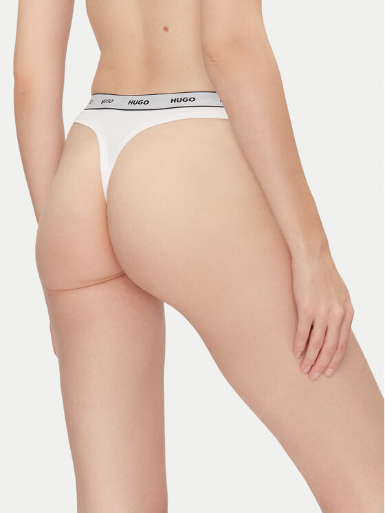 HUGO HUGO 3 db tanga Triplet Thong Stripe 50545680 Fehér
