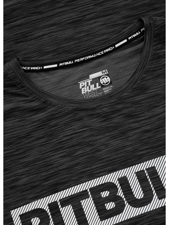 PITBULL PITBULL Koszulka techniczna Casual Sport Hilltop Czarny Regular Fit