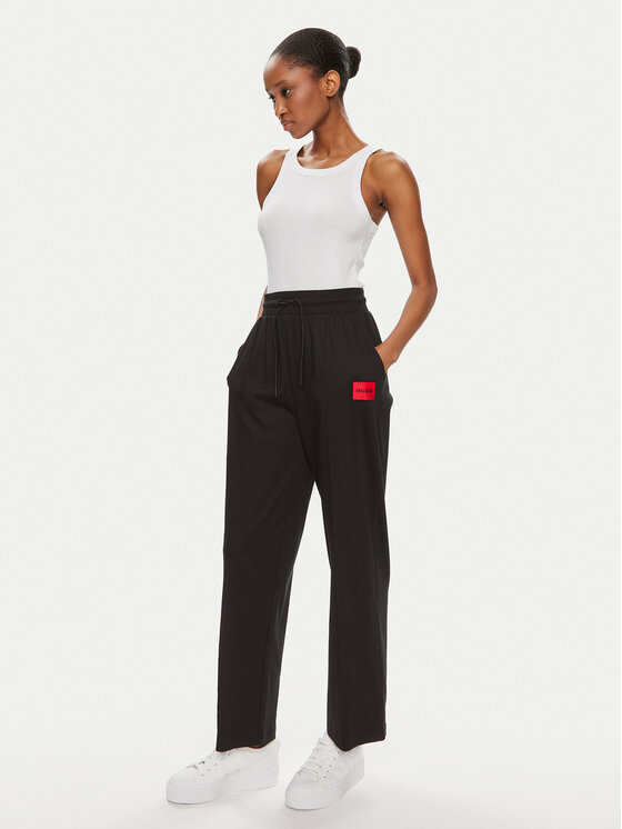 HUGO Hugo Sportinės kelnės Dina 50514871 Juoda Regular Fit