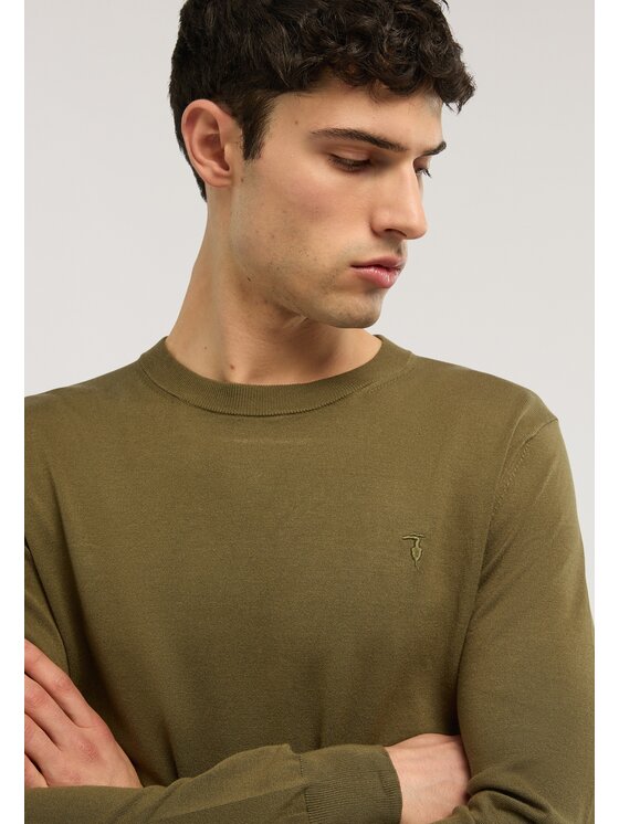 Trussardi Trussardi Cardigan M0168000077N035 Verde Regular Fit