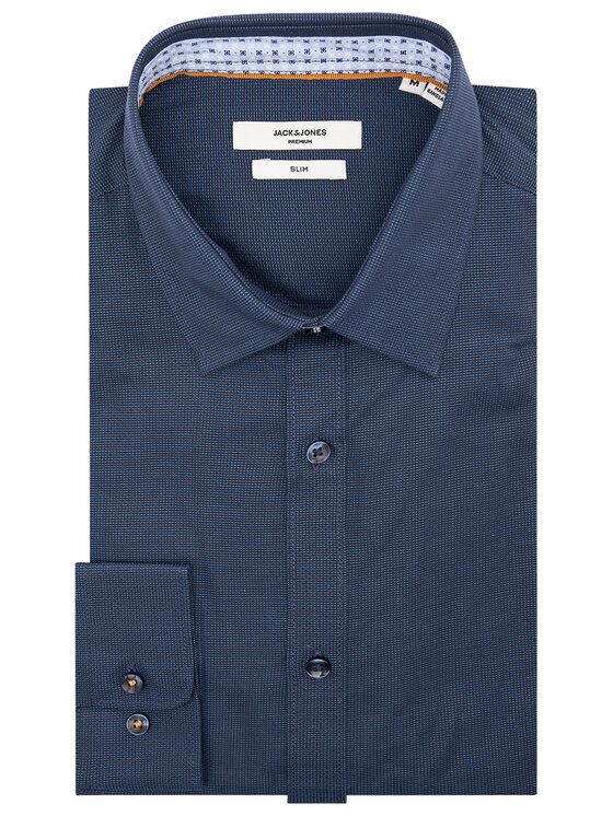 Jack & Jones Jack & Jones Koszula Jprblagraduation 12183478 Granatowy Slim Fit
