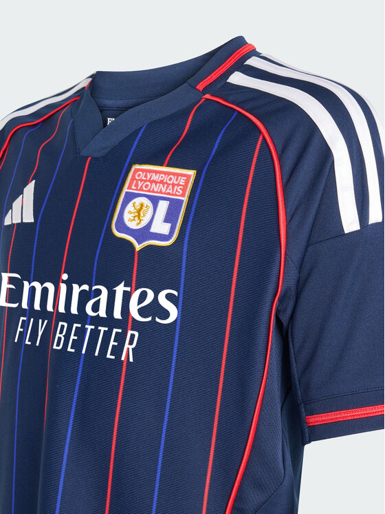adidas adidas Koszulka techniczna Olympique Lyonnais 25/26 Away Jersey Niebieski jasny Reglan Fit