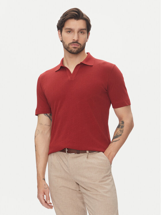 Marc O'Polo Polokošeľa 523 2091 53026 Červená Regular Fit