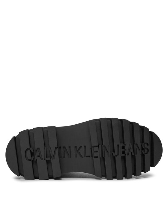 Calvin Klein Jeans Calvin Klein Jeans Μποτάκια Flatform Knee Boot Laceup Lth Wn YW0YW01137 Μαύρο