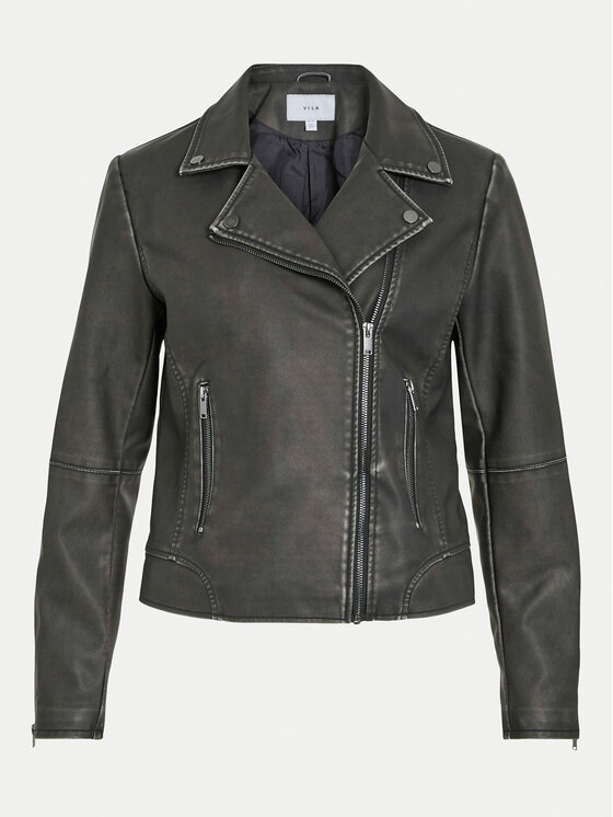 Vila Vila Giacca in similpelle Cara 14098830 Nero Regular Fit