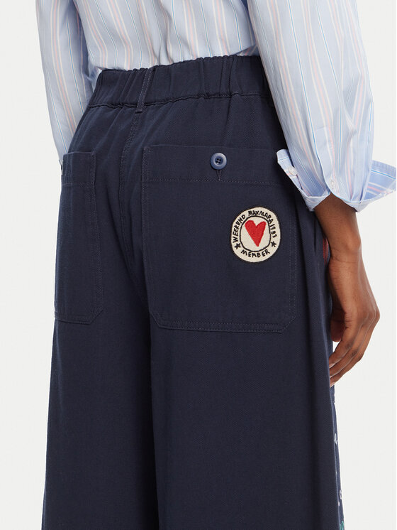 Weekend Max Mara Weekend Max Mara Jeans hlače Lotus 2525136011 Mornarsko modra Wide Leg