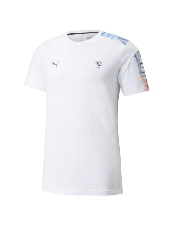 Puma Puma T-shirt Puma BMW M Motorsport T7 Tee Bianco Regular Fit