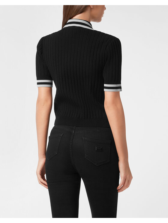 PHILIPP PLEIN PHILIPP PLEIN Polo 27245 Czarny Regular Fit
