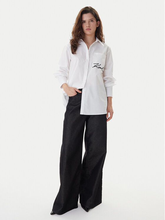 KARL LAGERFELD KARL LAGERFELD Košile B1W11013 Bílá Relaxed Fit