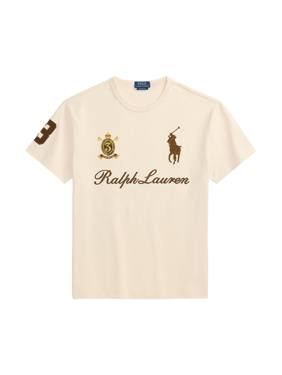 Polo Ralph Lauren Polo Ralph Lauren T-Shirt 710B20010001 Kremowy Regular Fit