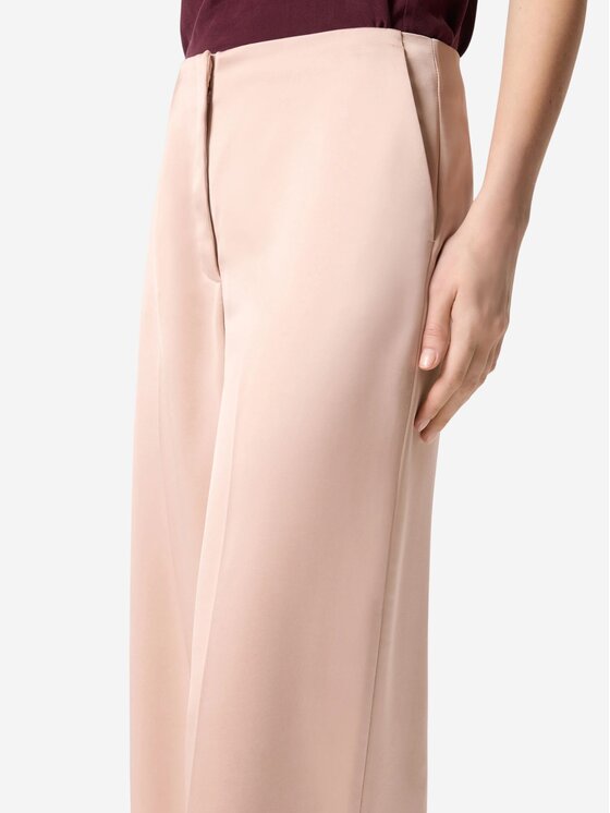 PINKO PINKO Παντελόνι γυναικείο LIMONCELLO PANTALONE SATIN Ροζ Regular Fit