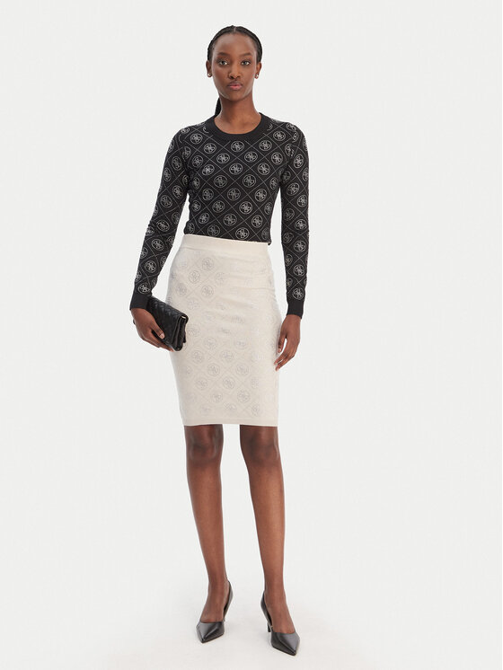 Guess Guess Мини пола W6RD0O Z3JD2 Бежов Regular Fit