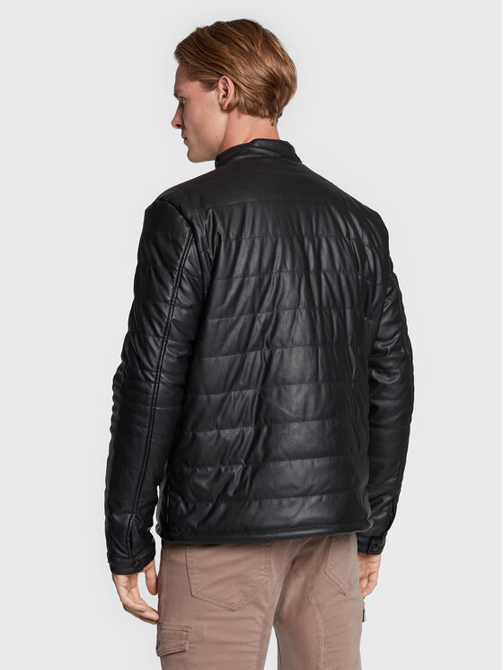 Giacca in similpelle MJK-JURGEN Nero Regular Fit