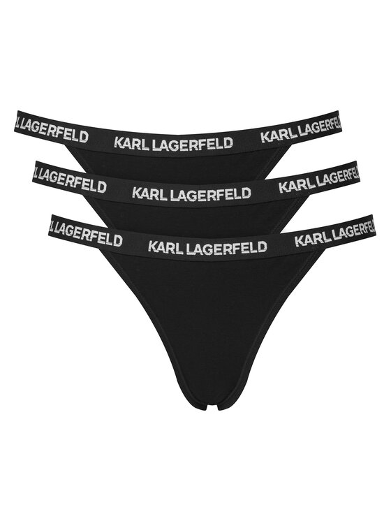 KARL LAGERFELD Set de bikini brazilieni B1W47032 Negru