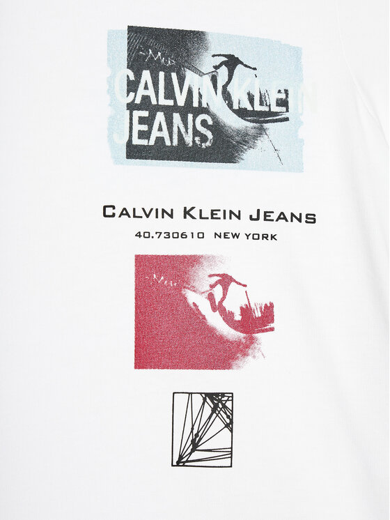 Calvin Klein Jeans Calvin Klein Jeans T-Shirt Photograph IB0IB02014 Biały Regular Fit