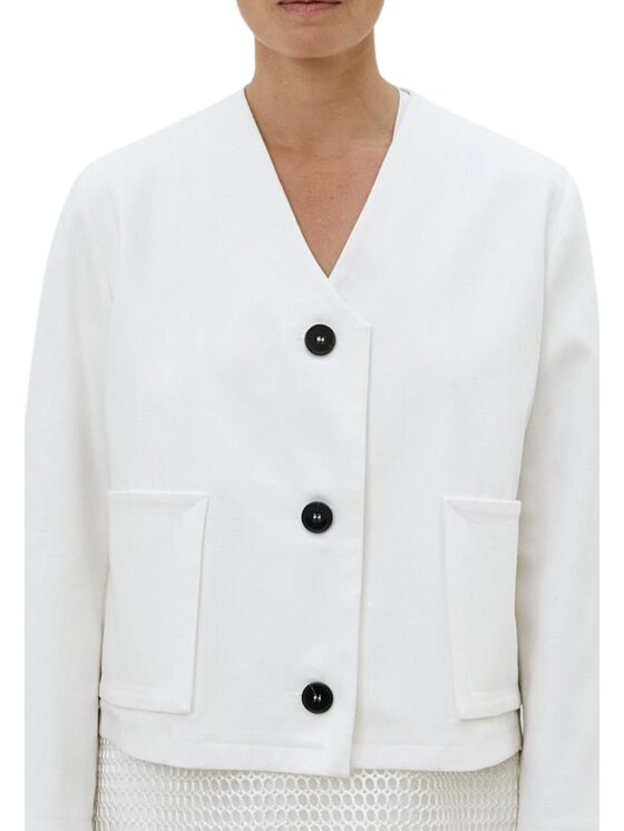 MeiMeiJ MeiMeiJ Giacca outdoor m5ps02-white Bianco Regular Fit