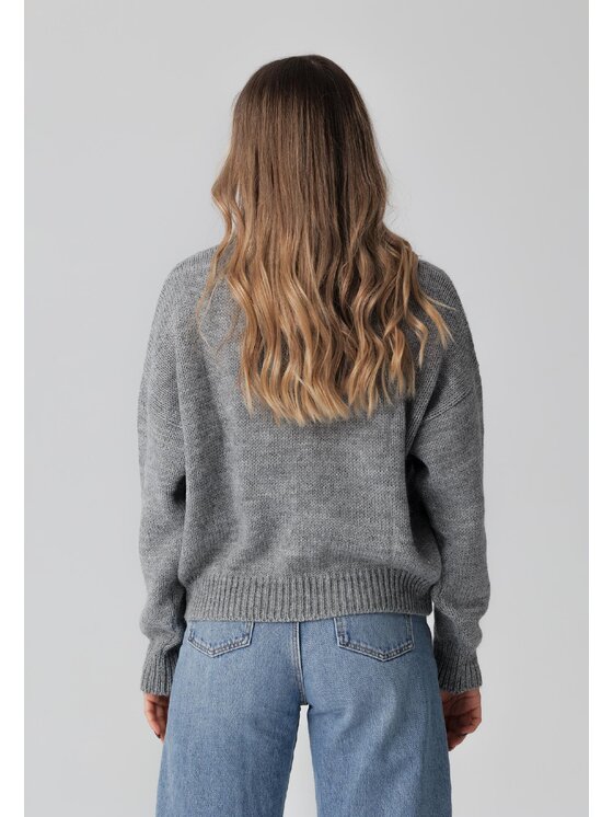 LAURELLA LAURELLA Sweter 6TU068 Szary Regular Fit