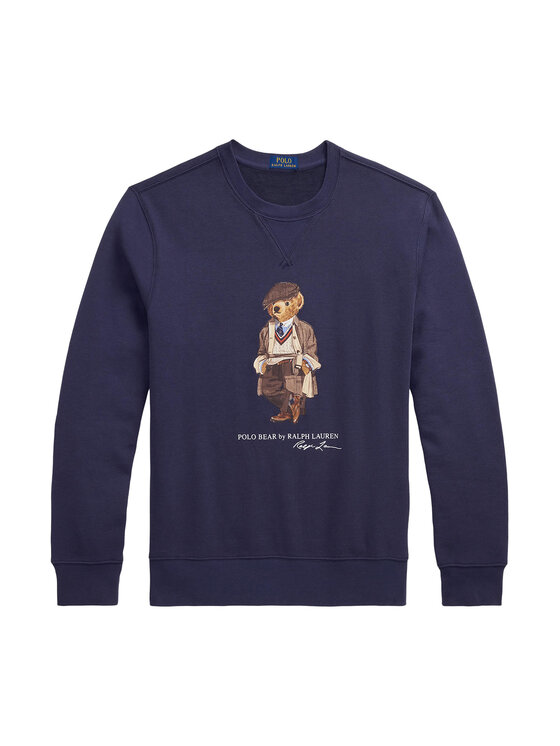 Bluza ułożona płasko, widok z przodu z nadrukiem na środku.
