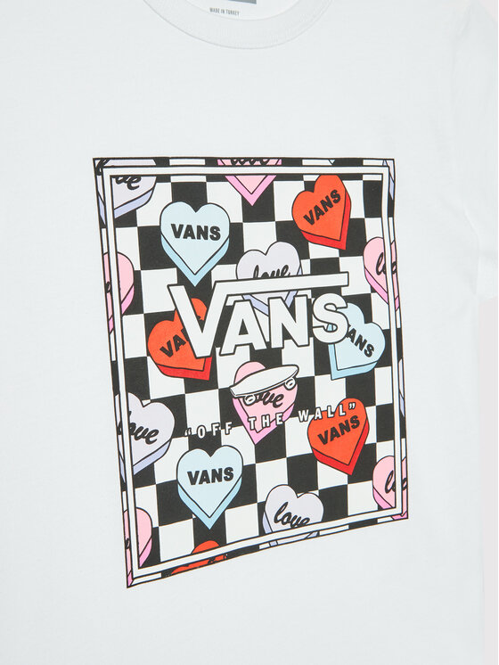 Vans Vans T-shirt Box Candy Hearts VN0A5LEF Bianco Regular Fit