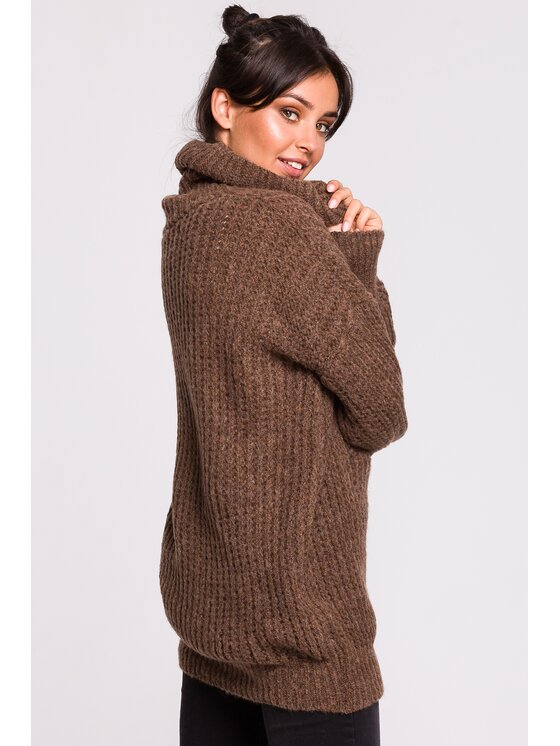 BeWear BeWear Sveter BK030 Hnedá Baggy Fit