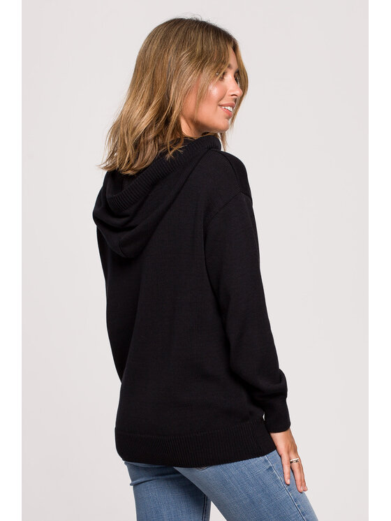 BeWear BeWear Sweter BK073 Czarny Modern Fit