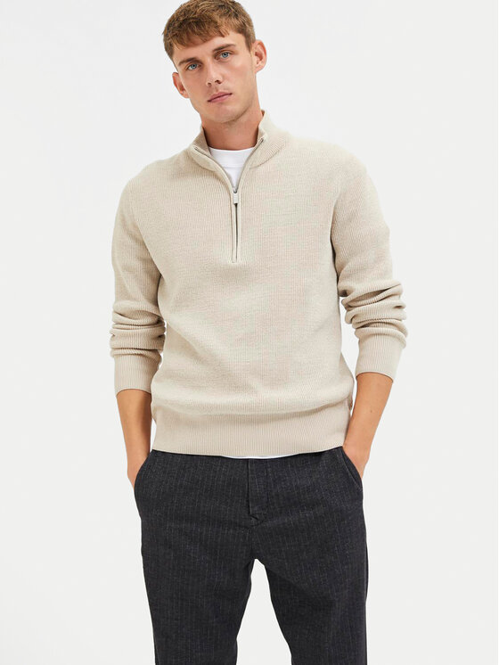 Selected Homme Selected Homme Pulover Rodney 16087985 Bež Regular Fit