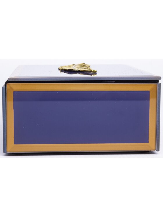 MIAhome MIAhome Szkatułka na biżuterię z MDFu z ozdobą 6x16x11,5 cm fioletowa Fioletowy