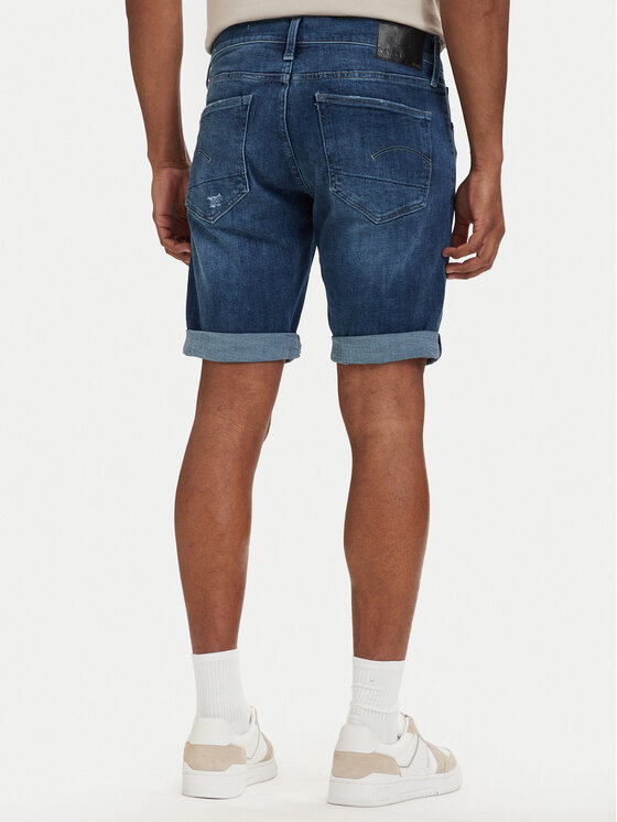 G-Star Raw G-Star Raw Džínové šortky 3301 D10481-C051 Modrá Slim Fit
