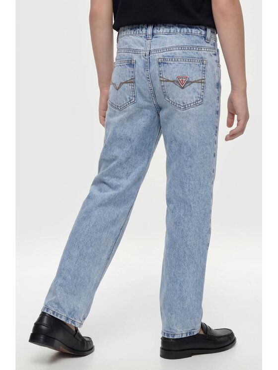 Guess Kids Guess Kids Kalhoty z materiálu 183119 Modrá Regular Fit