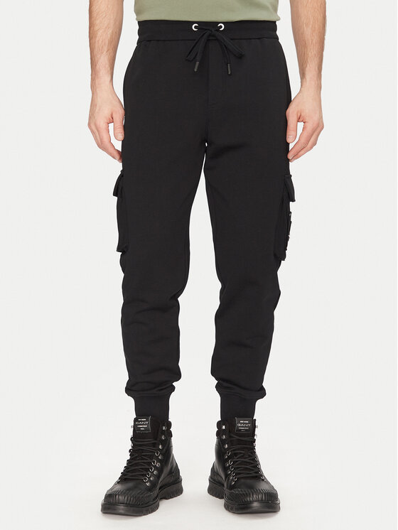 Moose Knuckles Moose Knuckles Donji dio trenerke Hartsfield M33MR777 Crna Regular Fit