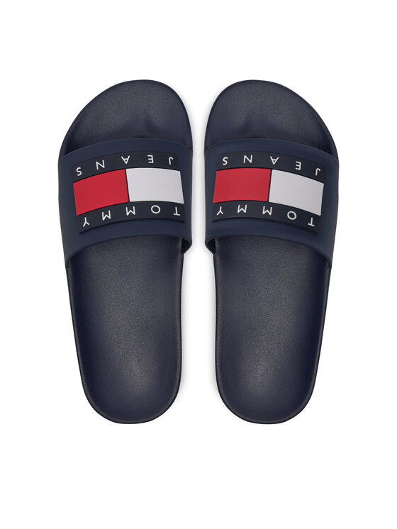 Tommy Jeans Tommy Jeans Pantoletten Flag Pool Sld Ess EN0EN02115 Dunkelblau