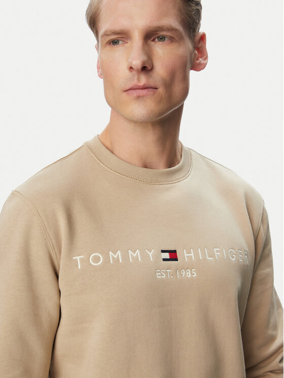 Tommy Hilfiger Tommy Hilfiger Μπλούζα Logo MW0MW11596 Μπεζ Regular Fit