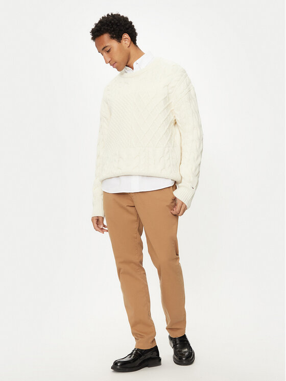 Tommy Hilfiger Tommy Hilfiger Svetr MW0MW36546 Bílá Regular Fit
