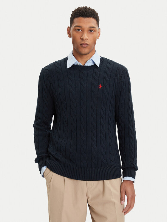 Polo Ralph Lauren Polo Ralph Lauren Πουλόβερ 710775885001 Σκούρο μπλε Regular Fit