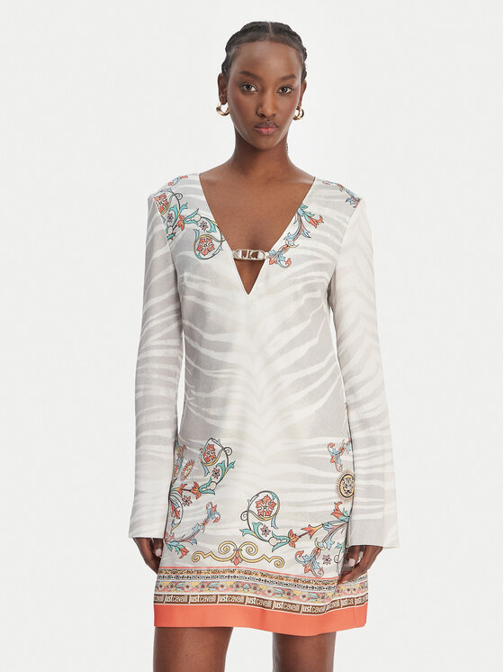 Just Cavalli Just Cavalli Každodenné šaty 80PAO948 NS846 Sivá Regular Fit