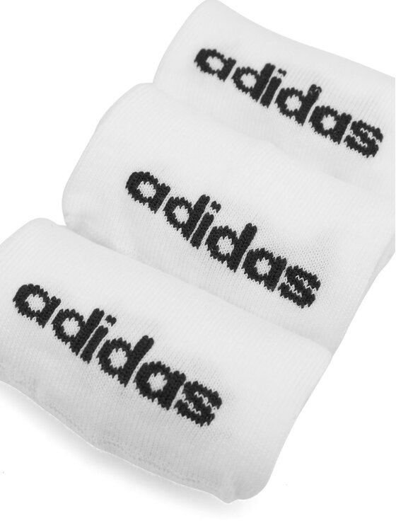 adidas adidas Set de 3 perechi de șosete joase unisex HT3447 3-PACK Alb